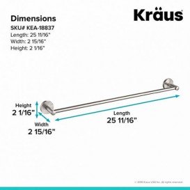 Настенный держатель для полотенец Kraus Elie латунь сатин KEA-18837BN