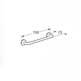 Настенный держатель для полотенец Roca Hotels 2.0 75 см хром A816376001
