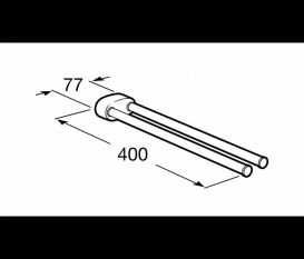 Настенный держатель для полотенец Roca Hotels 2.0 двойной поворотный 40 см хром A816378001