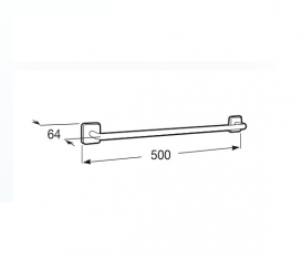 Настінний тримач для рушників Roca Victoria 50 см хром A816655001