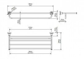 Настенный держатель для полотенец Sonia Contract-Hospitality хром 117024
