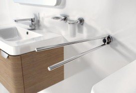 Настінний тримач для рушників Sonia E-Plus подвійний поворотний хром 116867