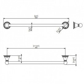 Настенный держатель для полотенец Sonia Genoa латунь хром 107148
