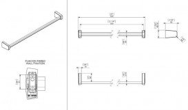 Настенный держатель для полотенец Sonia S6 латунь хром 160945