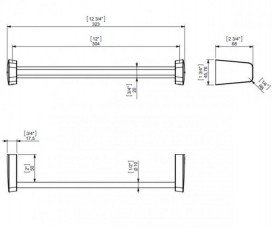Настенный держатель для полотенец Sonia S6 Black латунь чёрный 166404