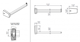 Настінний тримач для рушників Sonia S6 Black правий латунь чорний 166428