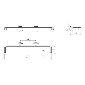 Настенный держатель для полотенец Volle Teo универсальный 15-88-341