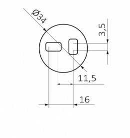 Настінний тримач GRB хром 050055