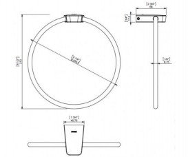 Настінний тримач-кільце для рушників Sonia S6 латунь хром 165926