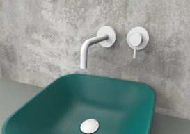 Настенный смеситель для раковины PAFFONI Light белый матовый  LIG 007 BO 70