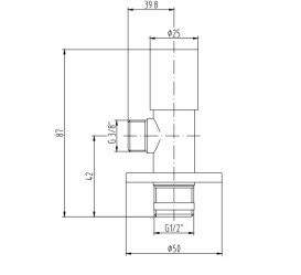 Настенный вентиль Villeroy & Boch Universal Taps & Fittings латунь хром TVC00000500361
