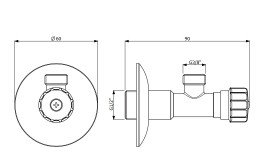 Настінний вентиль Villeroy & Boch Universal Taps & Fittings матове золото TVC00000500476