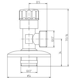 Настінний вентиль Villeroy & Boch Universal Taps & Fittings латунь хром TVC00001500261