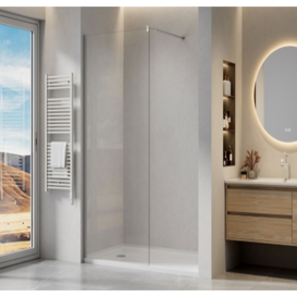 Неподвижная стенка для душа Ravak Domospa Walk In-100 профиль полированный алюминий стекло transparent RKUC500015