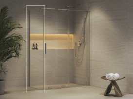 Неподвижная стенка для душа Ravak Roll ROPS-90 профиль полированный алюминий стекло transparent X90V70C00Z1