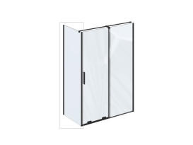 Неподвижная стенка для душа Ravak Roll ROPS-80 профиль черный стекло transparent X90V40300Z1
