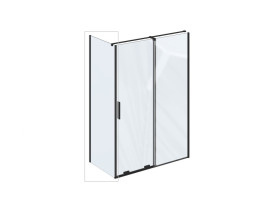 Неподвижная стенка для душа Ravak Roll ROPS-90 профиль черный стекло transparent X90V70300Z1