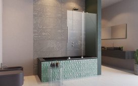 Нерухомий елемент шторки для ванни Radaway Furo PND II 49.4х150 см профіль хром скло прозоре 10112494-01-01