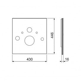 Нижняя стеклянная панель TECE TECElux для установки унитазов-биде TOTO Neorest AC/EW и Geberit AquaClean 8000/8000 plus 9650101