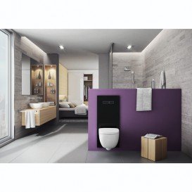 Нижняя стеклянная панель TECE TECElux для установки стандартного унитаза черная 9650105