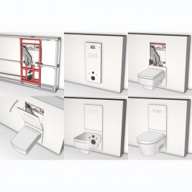 Нижняя стеклянная панель TECE TECElux для установки стандартного унитаза черная 9650105