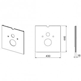 Нижня скляна панель TECE TECElux для установки стандартного унітазу чорна 9650105