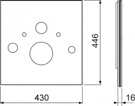 Нижняя стеклянная панель TECE TECElux для установки унитазов-биде TOTO Neorest AC/EW и Geberit AquaClean 8000/8000 plus черная 9650106