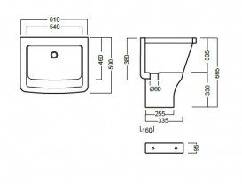 Ножка для хозяйственной раковины Hatria Specials Y1VC