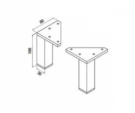 Ножки для мебели в ванную Jika Lyra Plus хром H4944010390001