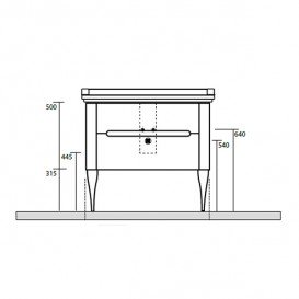 Ножки для подвесной тумбы Kerasan Waldorf хром 919490