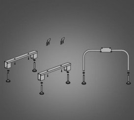 Ножки для угловых ванн Kolpa-san 1001/B металл серый 876502