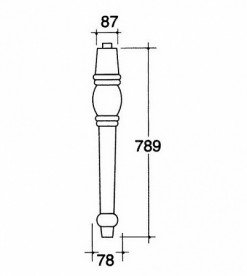 Ніжки керамічні під раковину Kerasan Retro чорні 108304