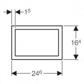 Облицювальна рамка до змивний клавіші Geberit Sigma 60 хром глянець 115.641.21.1