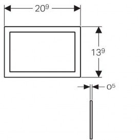 Облицювальна рамка до змивний клавіші Geberit Omega 60 хром шліфований 115.086.GH.1