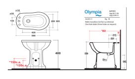 Биде напольное Olympia коллекция Impero 59х39х40 с переливом 05.11