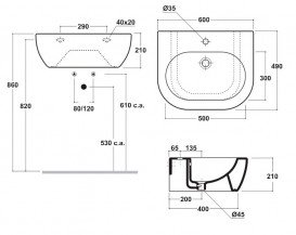 Раковина для ванної підвісна Olympia колекція Nicole біла 08NI