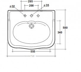 Раковина для ванної на п'єдестал Olympia колекція Impero біла 08.11