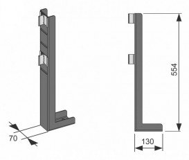 Опора для отдельностоящей перегородки TECE Teceprofil нержавеющая сталь 9030017