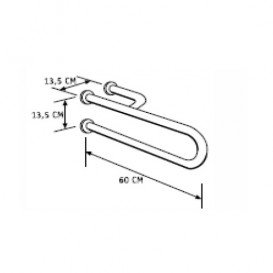 Опорный поручень для ванной Hatria Autonomy 60 см белый Y0DE