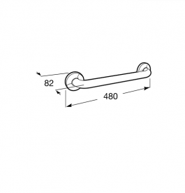 Опорний поручень для ванної Roca Access Comfort 40 см білий A816901009