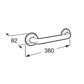 Опорный поручень для ванной Roca Access Comfort 30 см хром A816926001