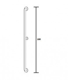 Опорный поручень вертикальный Hatria Autonomy белый Y0D8