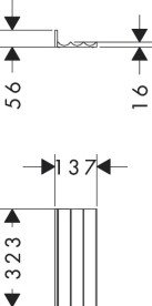 Органайзер для тумби Hansgrohe IntraStoris 14х32 см із хвилеподібним профілем темний горіх 54229630