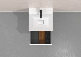 Органайзер для тумбы Hansgrohe IntraStoris 14х32 см с волнообразным профилем темный орех  54229630