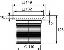 Основа для плитки TECE TECEdrainpoint S plate 150 мм з монтажним елементом 3660011