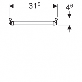 Откидная решетка Geberit Publica с амортизаторами нержавеющая сталь 552201000