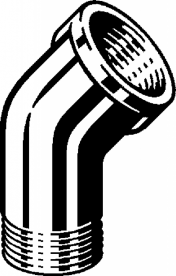 Відведення 45° Viega 1615 R½хRp½ латунь 111519