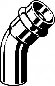 Відведення 45° Viega SeaPress 0326.1 d35 сплав CuNiFe 90/10 453978