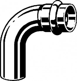 Відвід 90° Viega Prestabo 1116.1 12 нелегована сталь 605179