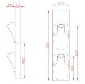 Панель для аксессуаров ArtCeram Sotto Sopra + Up белый глянцевый OSC003 01;00